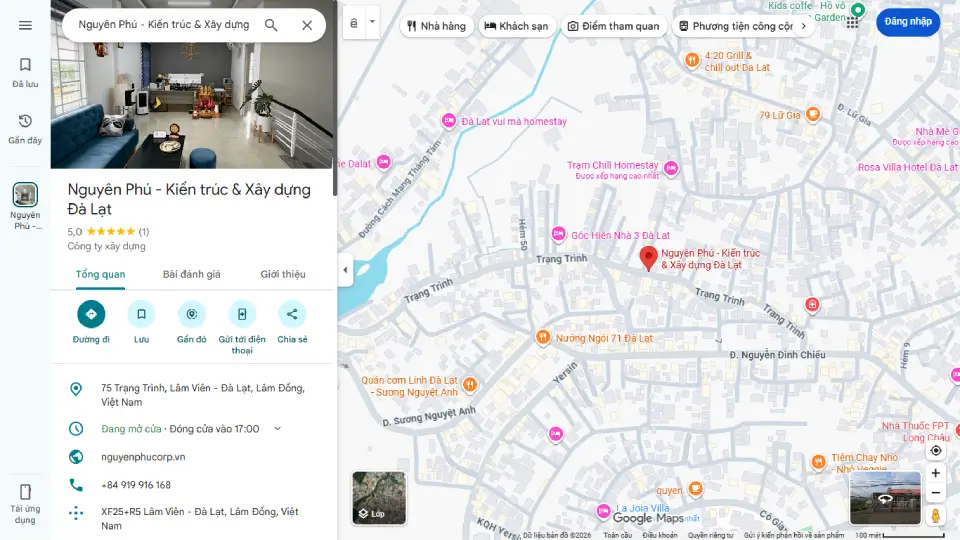 xac dinh huong bang google maps may tinh 14293