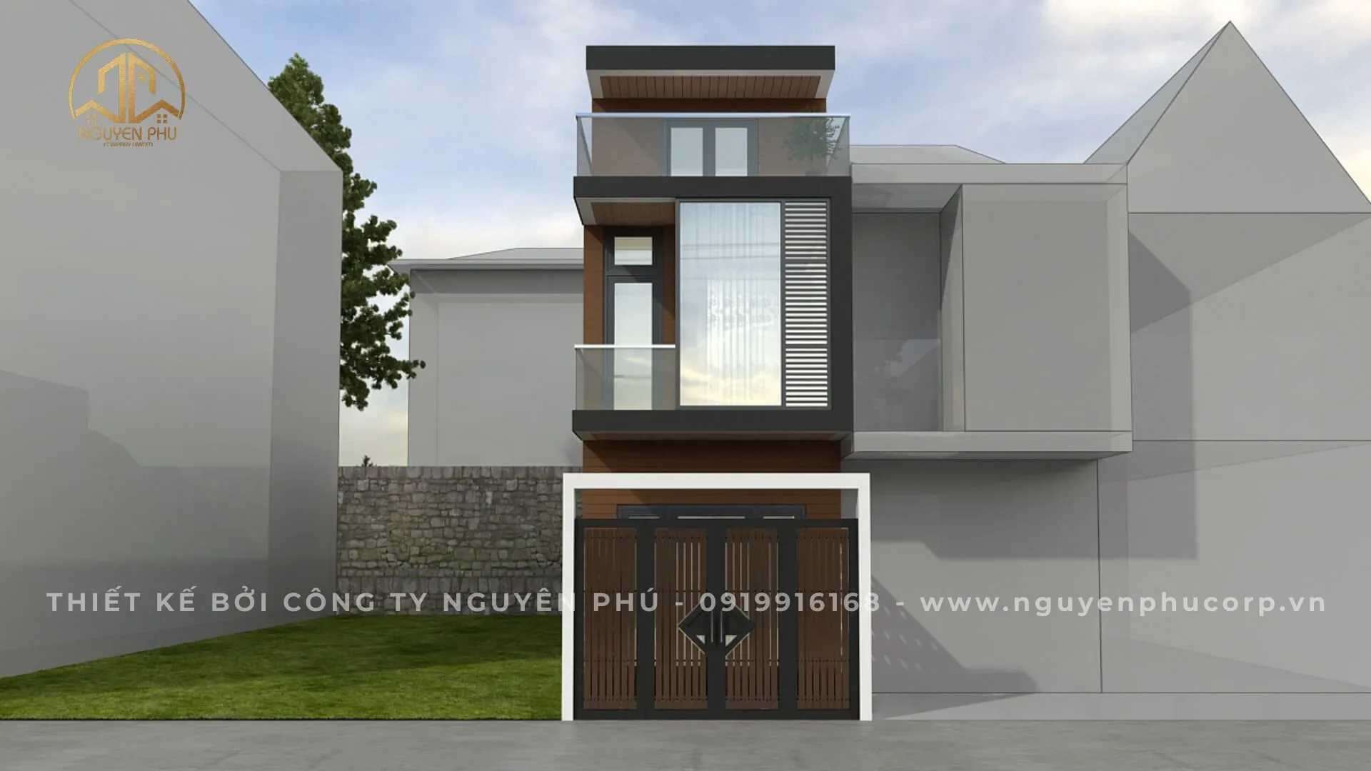 Mẫu nhà mái chữ A 12 - Công ty Nguyên Phú